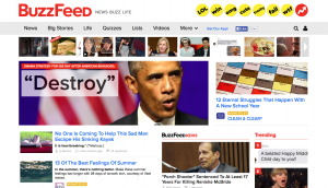 Buzzfeed homepage